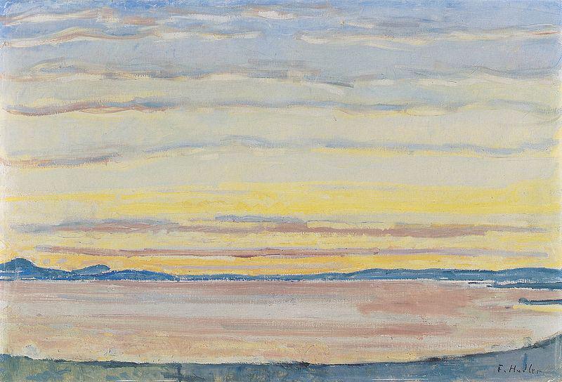 Ferdinand Hodler Sonnenuntergang am Genfersee oil painting image